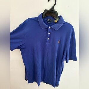 Ralph Lauren Men's Royal Blue Polo Shirt medium